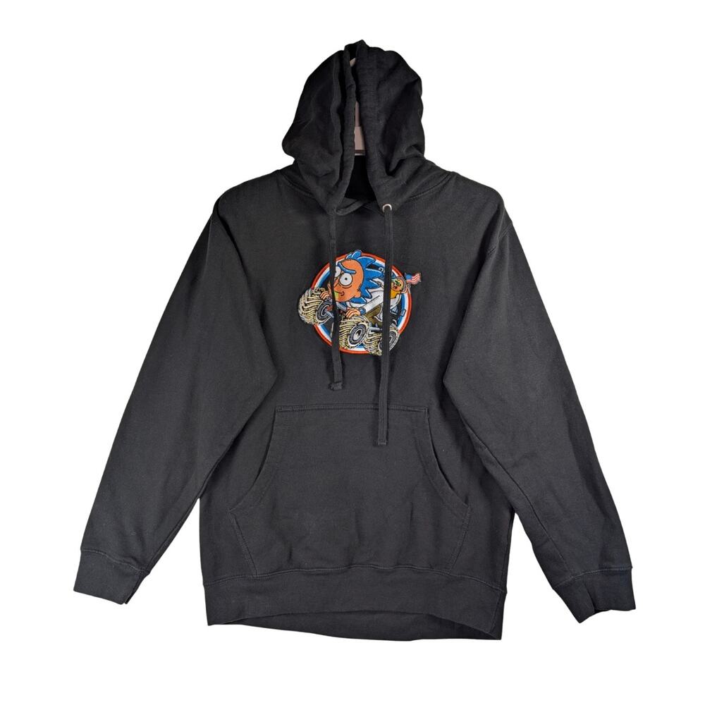 Daylight Curfew X Rick And Morty Pullover Hoodie Sweatshirt Black RARE Men’s S
